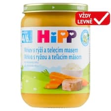 HiPP Bio mrkev s rýží a telecím masem 190g