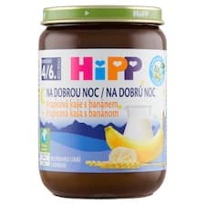 HiPP Bio krupicová kaše s banánem na dobrou noc 190g
