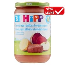 HiPP Bio červená řepa s jablky a hovězím masem 220g