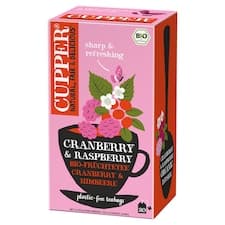 Cupper Bio bylinný čaj s klikvou a malinami aromatizovaný 20 ks 50g