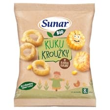 Sunar BIO dětské křupky Kuku kroužky 9m+, 20g