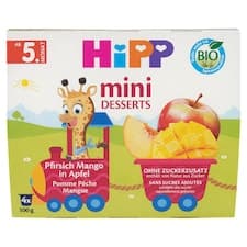 HIPP Bio jablka s broskvemi 4 x 100g (400g)