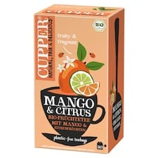 Cupper Bio ovocný čaj s pomerančovou a limetkovou kůrou a mangovou příchutí 20 ks 36g