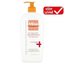 Mixa Shea Nourish vyživující tělové mléko s bambuckým máslem pro velmi suchou pokožku, 400 ml