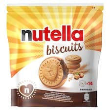 Nutella Biscuits sušenka plněná lískooříškovou pomazánkou s kakaem 193g
