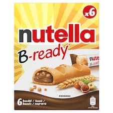 Nutella B-ready Křupavá oplatka plněná lískooříškovou pomazánkou s kakaem a křupkami 6 x 22g