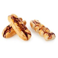 Snack bageta s párkem, BBQ omáčkou a čedarem 130g