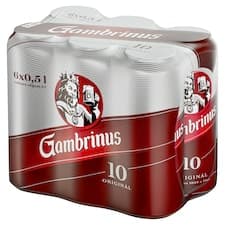 Gambrinus Originál 10 pivo výčepní světlé 6 x 0,5l (3l)