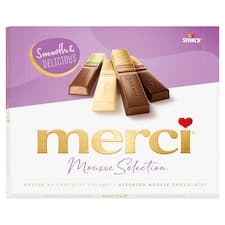 merci Mousse Selection výběr čokoládových pralinek s pěnovou náplní 250g