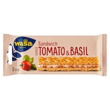 Wasa Pšeničné knäckebroty s náplní se sýrovou příchutí, rajčaty a bazalkou 2 ks 40g
