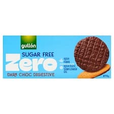 Gullón Celozrnné pšeničné sušenky polomáčené v hořké čokoládě 270g