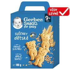 GERBER Snacks dětské sušenky 180g