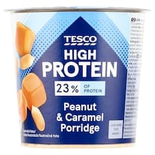High Protein instantní arašídová ovesná kaše s kousky pražených arašídů 65g