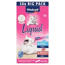 Vitakraft Liquid Snack doplňkové krmivo pro kočky 16 x 15g (240g)