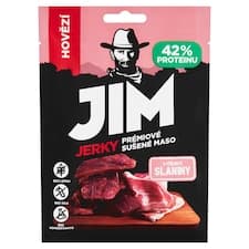 Jim Jerky Prémiové sušené maso hovězí s příchutí slaniny 23g