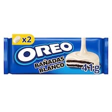 Oreo sušenky s vanilkovou náplní a bílou polevou 41g
