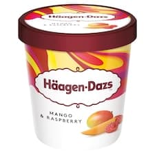 Häagen-Dazs Mango mražený krém smetanový s malinovou polevou 460ml