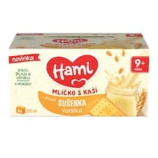 HAMI mlíčko s kaší s příchutí sušenka vanilka 4x250 ml