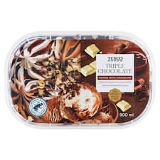 Mražený krém čokoládový s polevou s čokoládovou příchutí a kousky čokolády 900ml