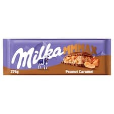 Milka čokoláda Mmmax Peanut Caramel mléčná s arašídy 276g