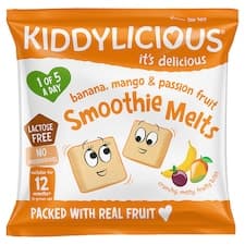 Kiddylicious Ovocné polštářky z banánu, manga a marakuji 6g