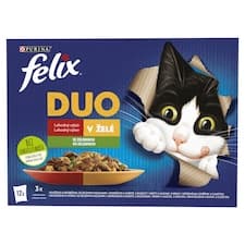 Felix Fantastic DUO hovězí a drůbeží, jehněčí a kuře, krůta a kachna, vepřové a zvěřina 12 x 85g