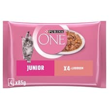 Purina ONE Junior kapsičky pro koťata losos ve šťávě 4 x 85g