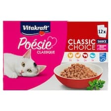 Vitakraft Poésie Classique kompletní krmivo pro dospělé kočky 12 x 85g (1020g)
