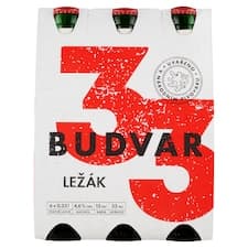 Budvar 33 pivo ležák 6 x 0,33l (1,98l)