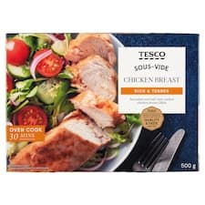 Pomalu vařená kuřecí prsa 500g