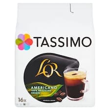 Tassimo L'OR Americano pražená mletá káva 16 x 8,5g (136g)