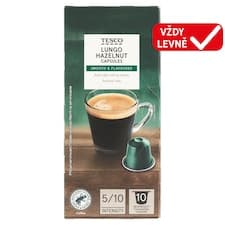 Lungo aromatizovaná pražená mletá káva v kapslích s lískooříškovou příchutí 10 ks 54g