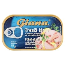 Giana Tresčí játra s uzenou příchutí ve vlastním oleji 115g