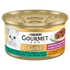 Gourmet Gold konzerva pro kočky králík, játra 85g