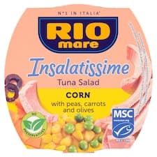 Rio Mare Insalatissime Salát s tuňákem, kukuřicí, hráškem, mrkví a olivami 160g