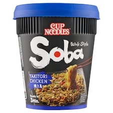 Cup Noodles Instantní pšeničné nudle s ochucující omáčkou s příchutí yakitori kuřete 89g