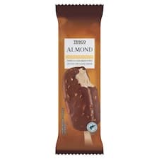Mražený krém s rostlinným tukem vanilkový, v mléčné čokoládě s praženými kousky mandlí 120ml
