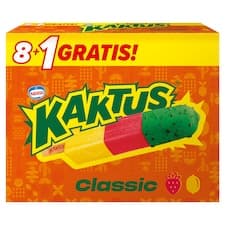 Nestlé Kaktus Classic mražený krém vodový s citronovou příchutí a jahodový sorbet 9 ks 405ml