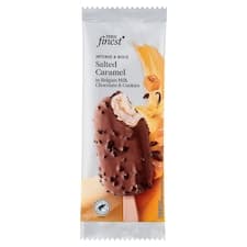 Finest Mražený krém se slaným karamelem a kakaovými sušenkami v mléčné čokoládě 120ml