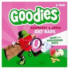 Goodies ovesné tyčinky malina a jablko 6 x 23g