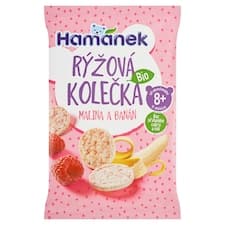 Hamánek Rýžová kolečka malina a banán 35g