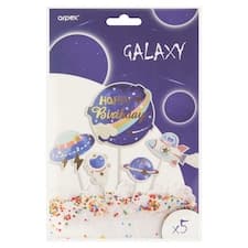 Galaxy Happy Birthday dekorace dortu 5 ks