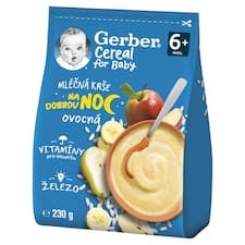 GERBER Cereal mléčná kaše ovocná Dobrou noc 230g