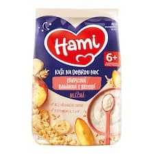 HAMI Mléčná kaše krupicová banánová s broskví na dobrou noc 210g