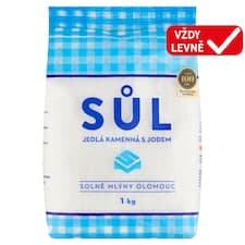 Solné Mlýny Sůl jedlá kamenná s jodem 1kg