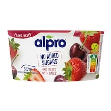 Alpro sójový fermentovaný výrobek bez přidaného cukru Višeň-Jahoda-Datle 135g