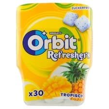 Wrigley's Orbit Refreshers žvýkačka bez cukru s ovocnou příchutí se sladidly 30 ks 67g