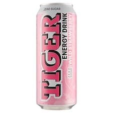 Tiger Energy Drink Zero Sugar Wild Strawberry 500ml