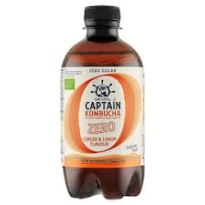 The Gutsy Captain Kombucha Zero Ginger & Lemon 400ml