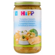 HiPP Těstoviny s lososem, brokolicí a smetanou 250g